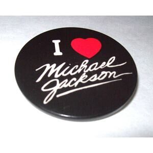 Michael Jackson Vintage Pin Badge Button Pinback 1980s King Of Pop New Old Stock